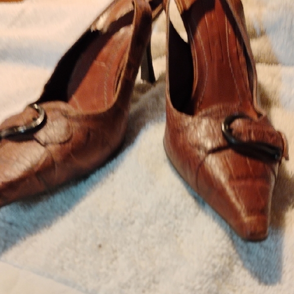 ANTONIO MELANI Brown Leather Heels - Picture 1 of 1